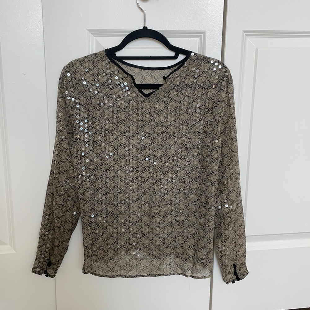Patterned Sequin Top ♡